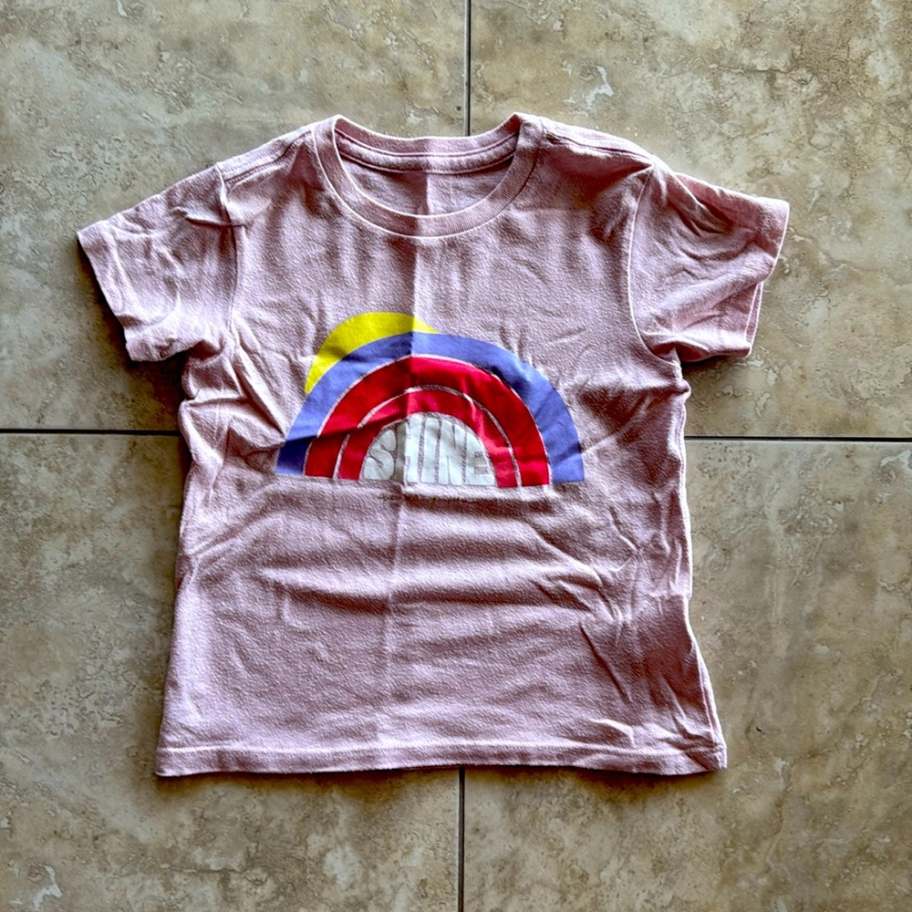 spiritual gangster girls pink shine rainbow t-shirt, SZ 6